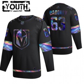 Vegas Golden Knights Evgenii Dadonov 63 2021-22 Schillerndes holografisches Schwarz Trikot Authentic - Kinder